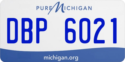 MI license plate DBP6021