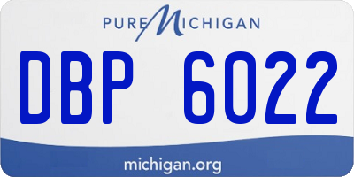 MI license plate DBP6022