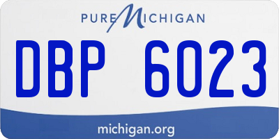 MI license plate DBP6023