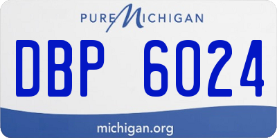 MI license plate DBP6024