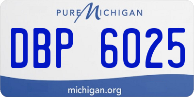 MI license plate DBP6025