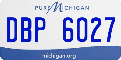 MI license plate DBP6027
