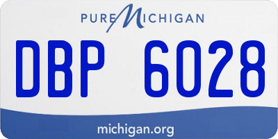 MI license plate DBP6028