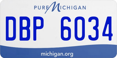 MI license plate DBP6034
