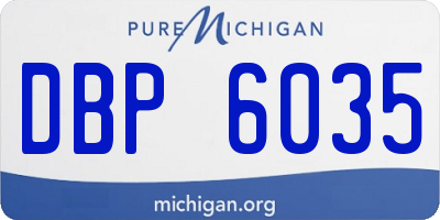 MI license plate DBP6035