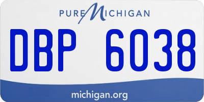 MI license plate DBP6038