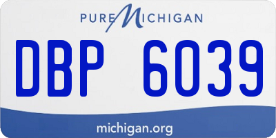 MI license plate DBP6039