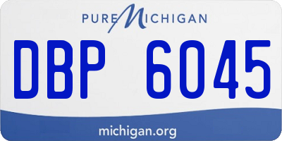 MI license plate DBP6045