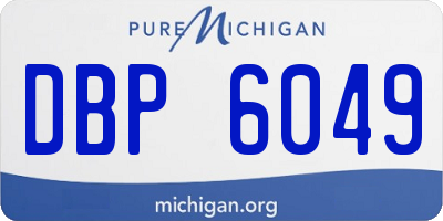 MI license plate DBP6049