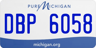 MI license plate DBP6058