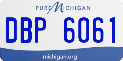 MI license plate DBP6061