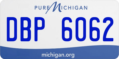 MI license plate DBP6062