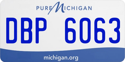 MI license plate DBP6063