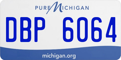 MI license plate DBP6064