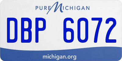 MI license plate DBP6072