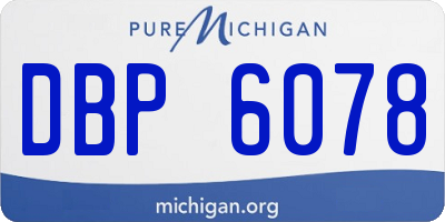 MI license plate DBP6078