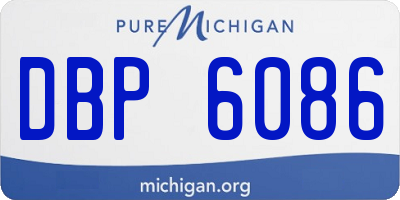 MI license plate DBP6086