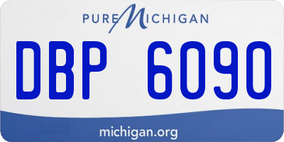 MI license plate DBP6090