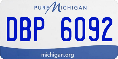 MI license plate DBP6092
