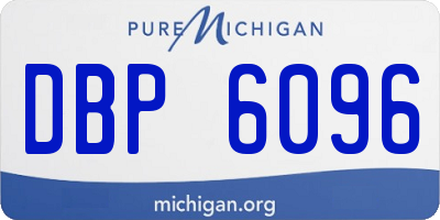 MI license plate DBP6096