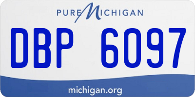 MI license plate DBP6097