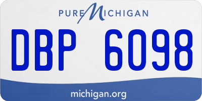 MI license plate DBP6098
