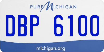 MI license plate DBP6100
