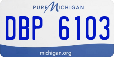 MI license plate DBP6103