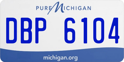 MI license plate DBP6104