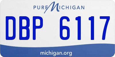 MI license plate DBP6117