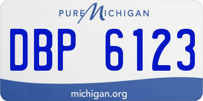 MI license plate DBP6123