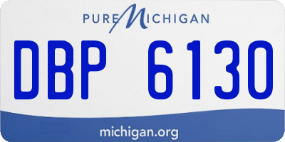 MI license plate DBP6130
