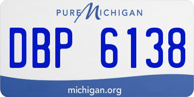 MI license plate DBP6138