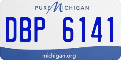 MI license plate DBP6141