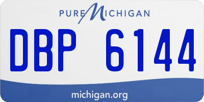 MI license plate DBP6144