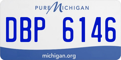 MI license plate DBP6146