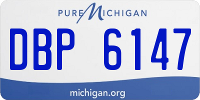 MI license plate DBP6147