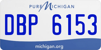 MI license plate DBP6153
