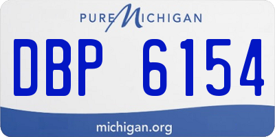 MI license plate DBP6154