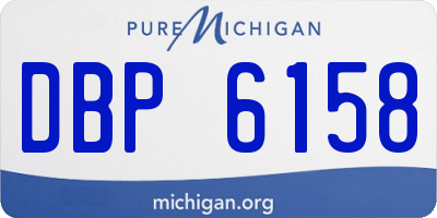 MI license plate DBP6158