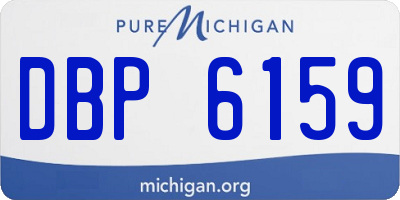 MI license plate DBP6159