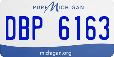 MI license plate DBP6163