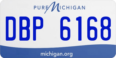 MI license plate DBP6168