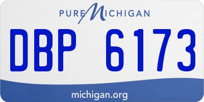 MI license plate DBP6173