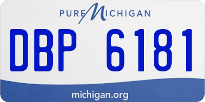 MI license plate DBP6181