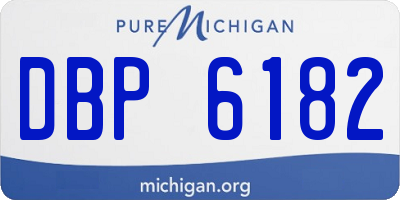 MI license plate DBP6182