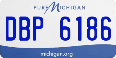 MI license plate DBP6186