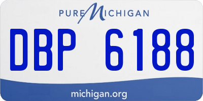 MI license plate DBP6188