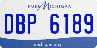 MI license plate DBP6189