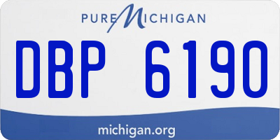MI license plate DBP6190